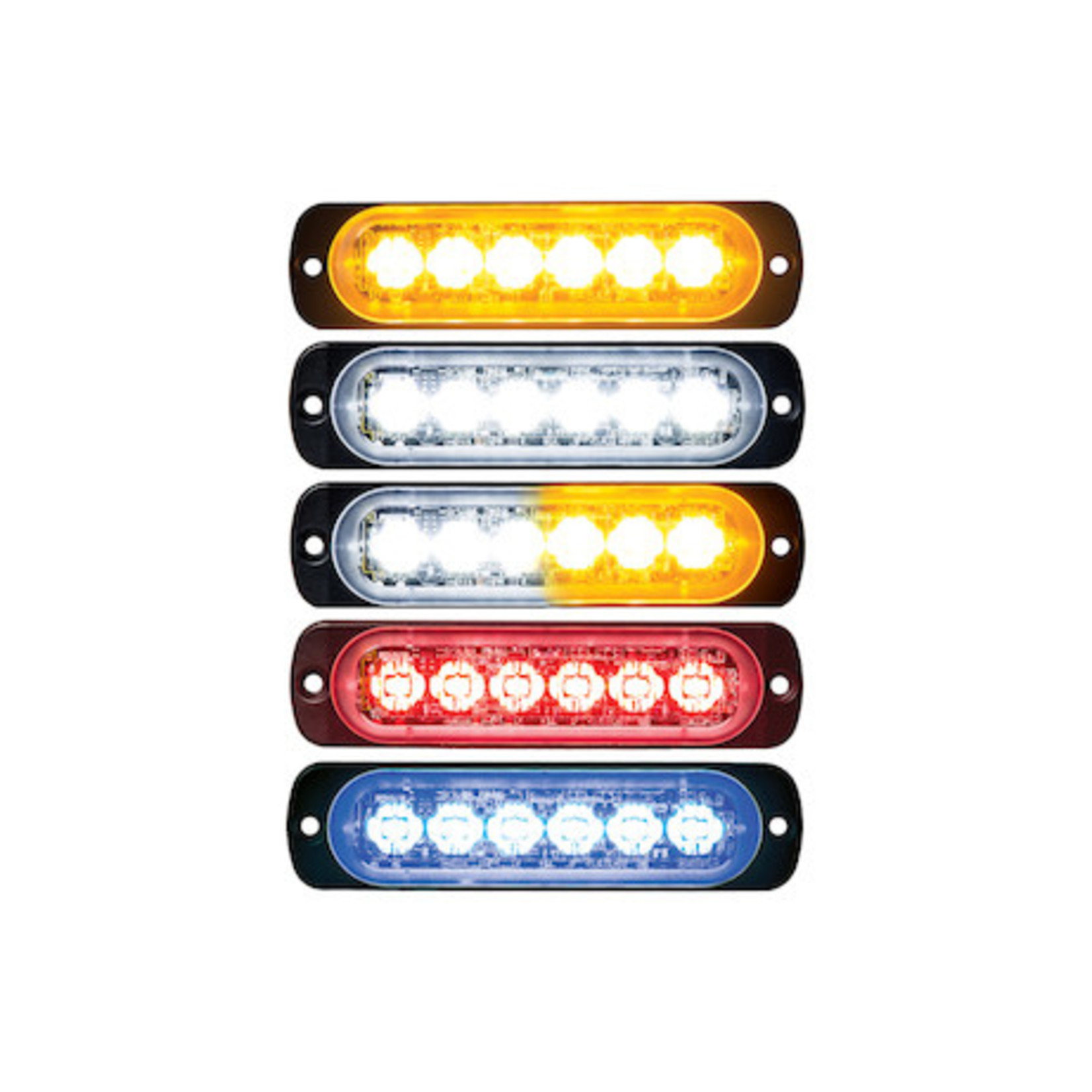 Buyers Products Company Thin 4.5 Inch Horizontal LED Strobe Light Series