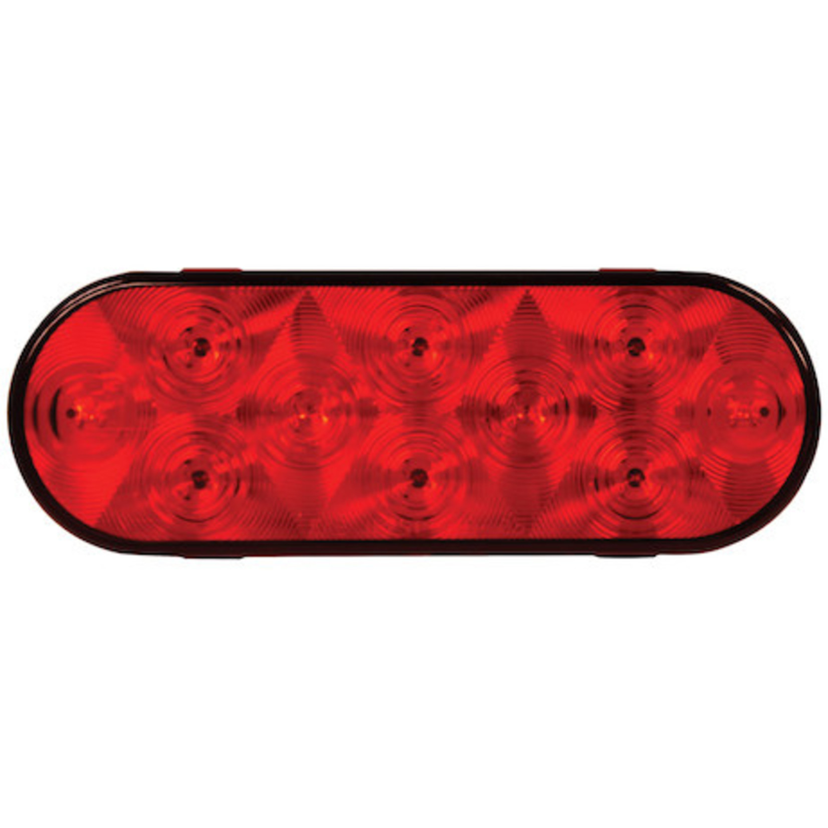 Buyers Products Company 6 Inch Red Oval Stop/Turn/Tail Light with 10 LEDs Kit (PL-3 Connection, Includes Grommet and Plug)