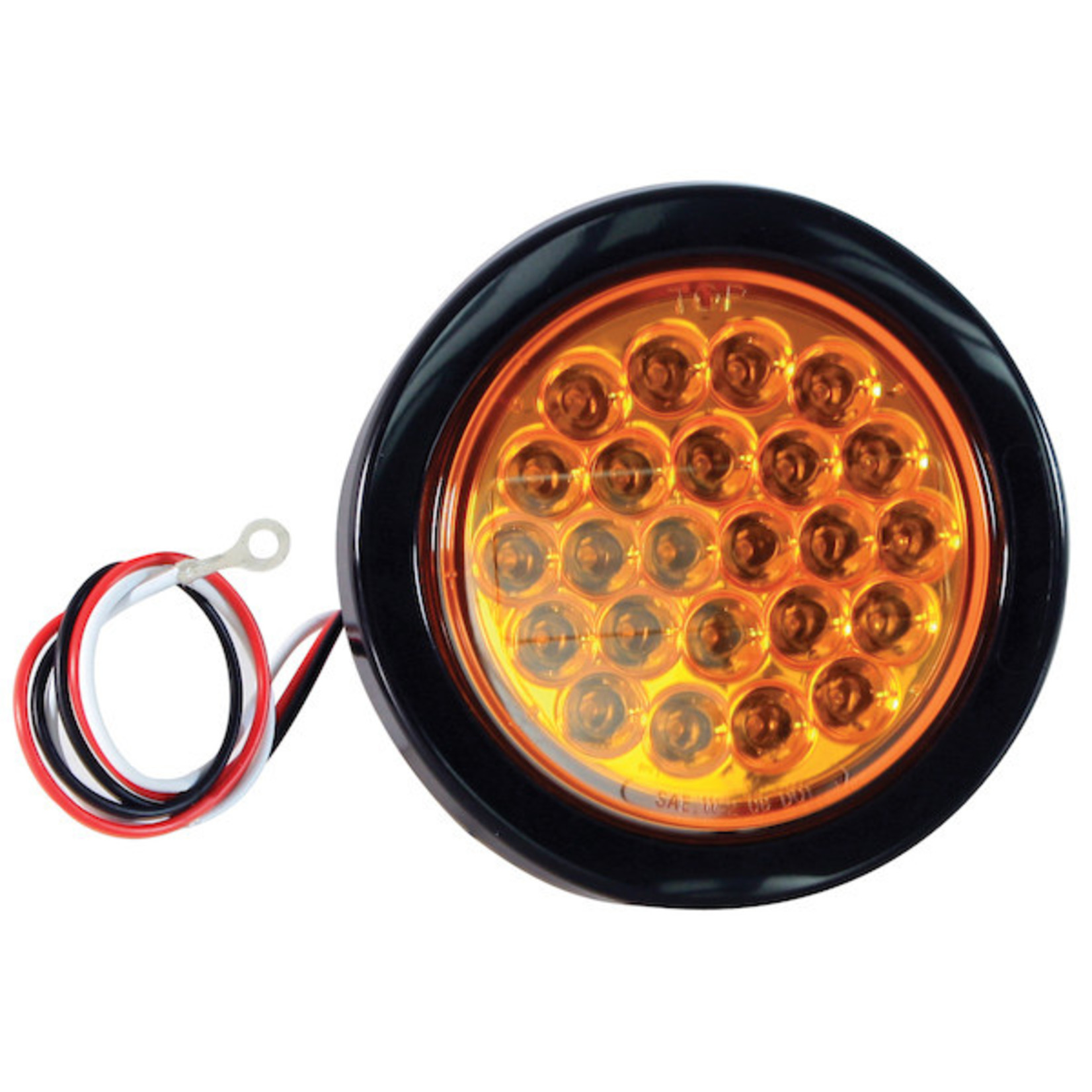 Buyers Products Company 4 Inch Amber Round Recessed Strobe With 24 LEDs