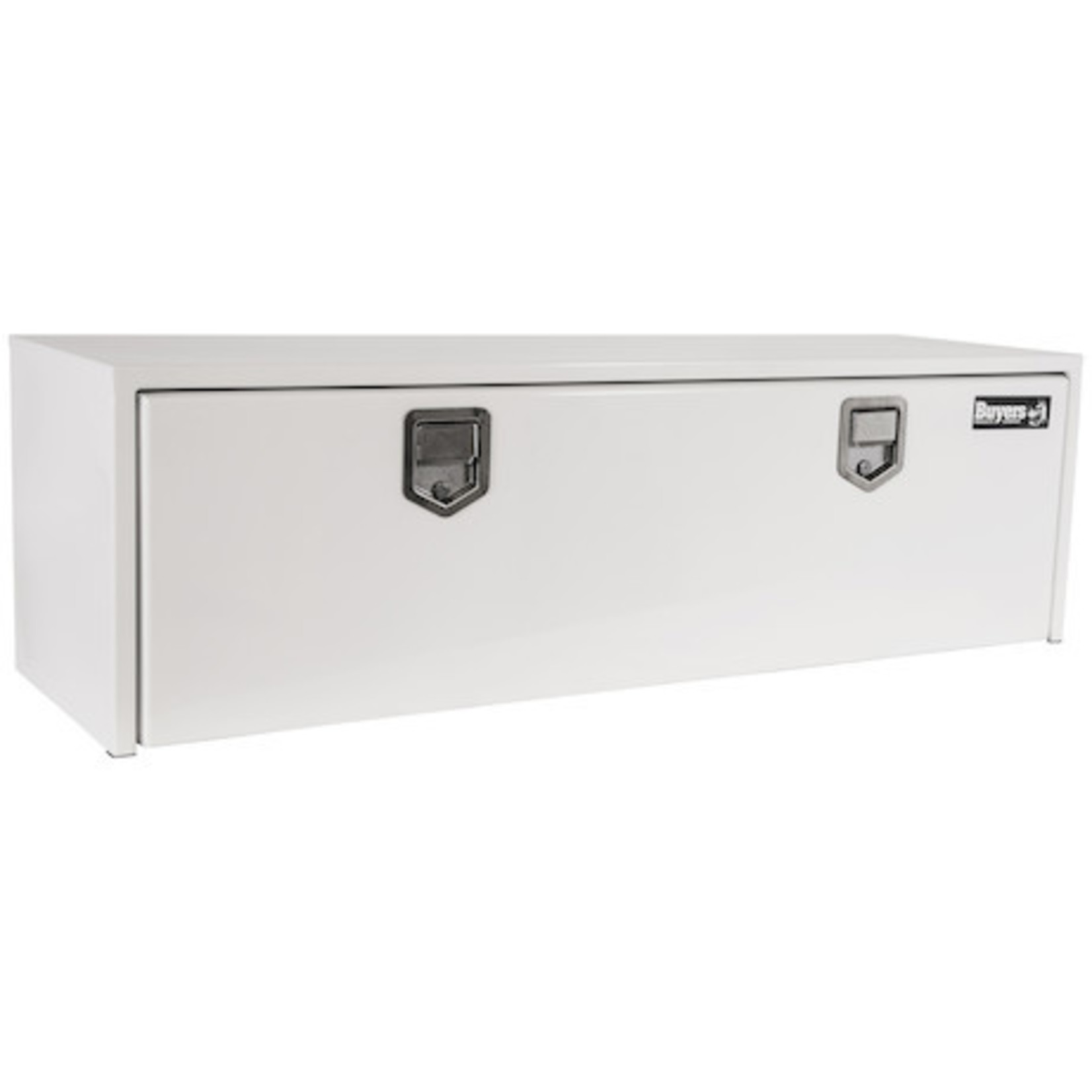 Buyers Products Company White Steel Underbody Truck Box with Paddle Latch Series