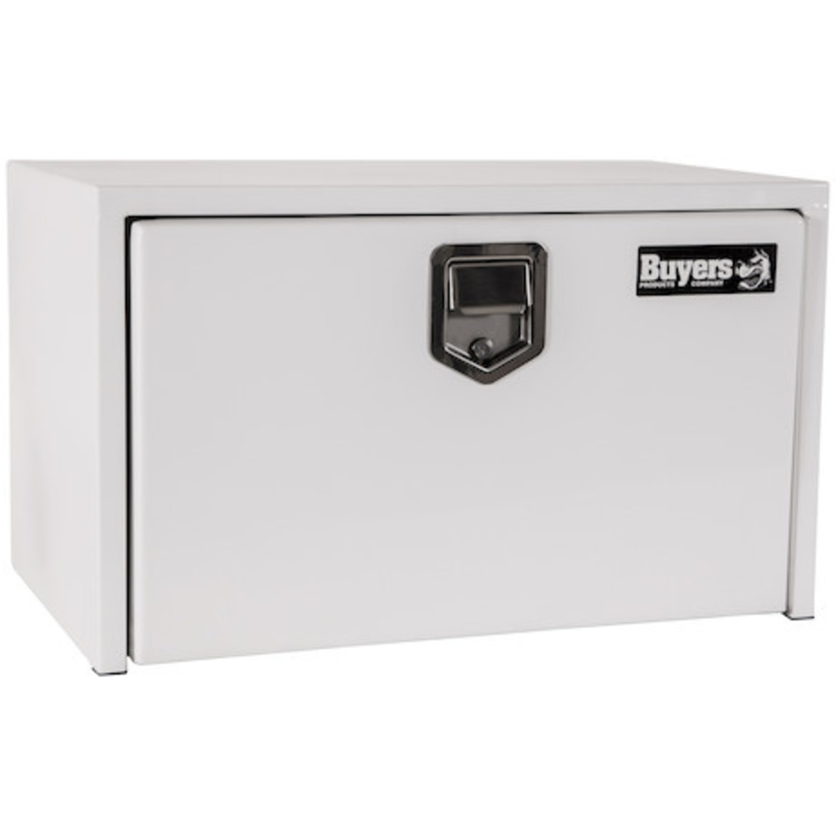 Buyers Products Company White Steel Underbody Truck Box with Paddle Latch Series