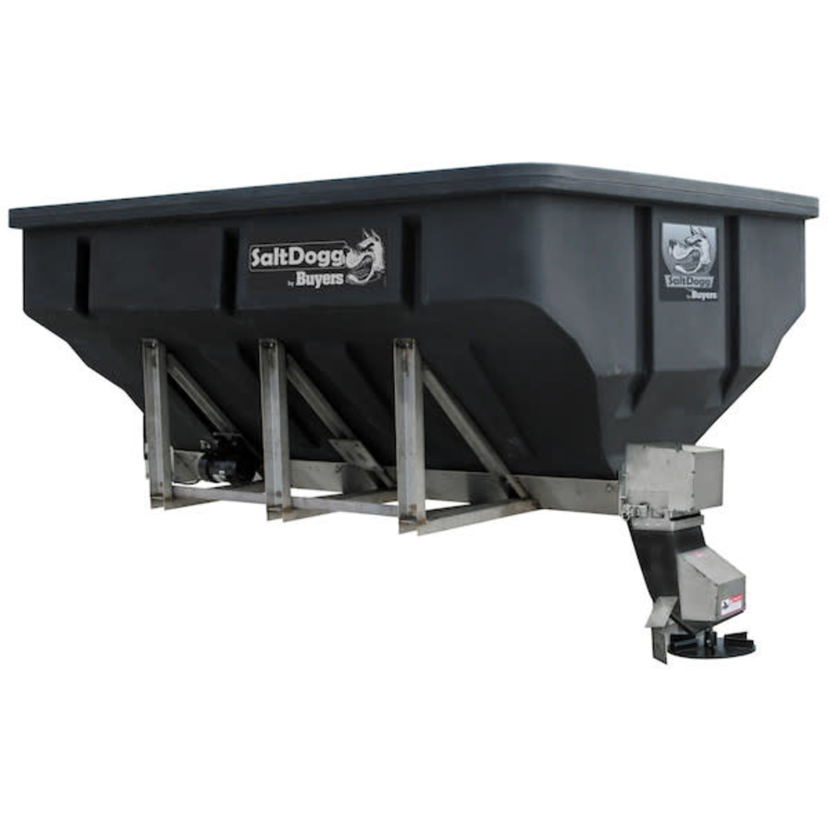 SaltDogg SaltDogg 4.0 Cubic Yard Electric Black Poly/Stainless Steel Hopper Spreader with Auger