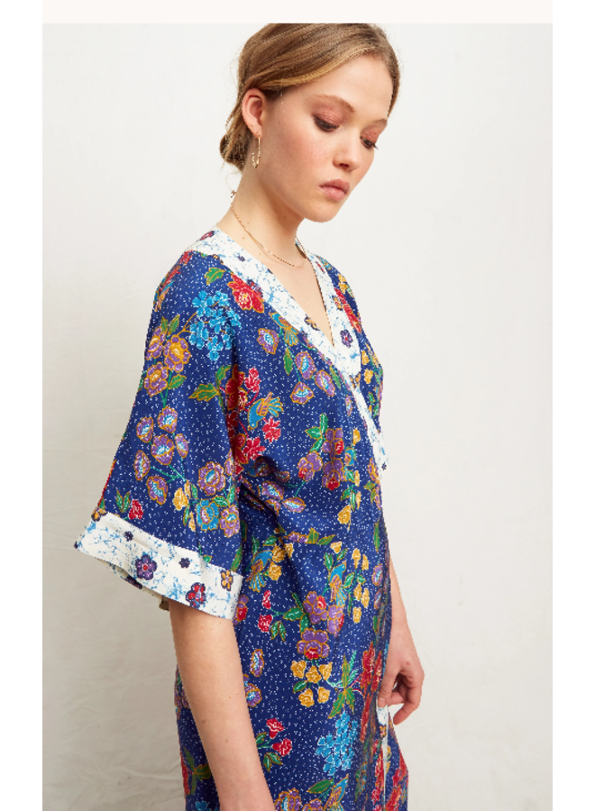 kimono dress blue