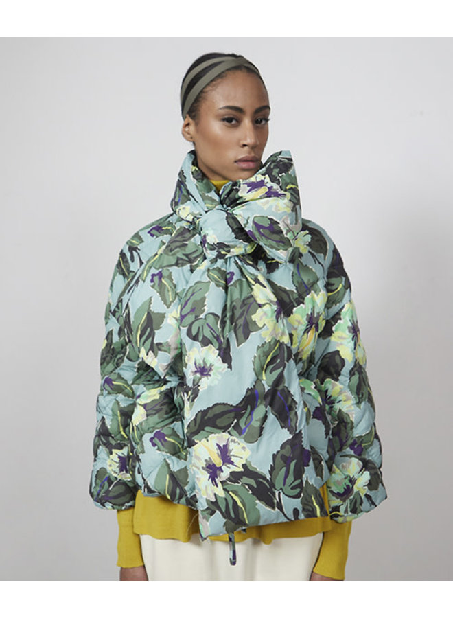 Scarf Print Padded Jacket - Women - Ready-to-Wear