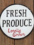 Fresh Produce Metal Sign