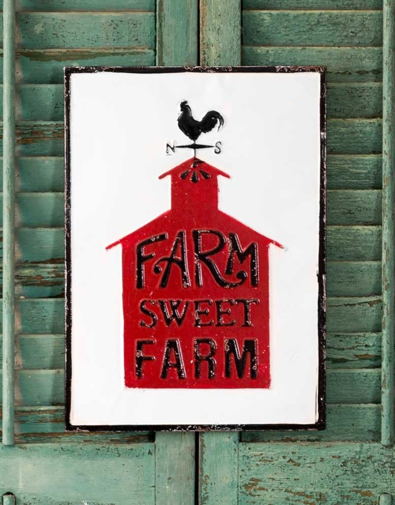 Farm Sweet Farm Metal Wall Sign
