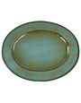 Oval Turquoise Iron Tray 22.5." Turquoise
