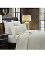 Diamond Pattern Linen Quilt, Vintage White - King