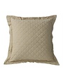 Diamond Pattern Linen Quilted Euro Sham 26x26-Khaki