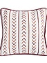 Embroidered Pillow W/ Stripe Embroidery Detail 18x18