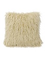 Mongolian Faux Fur Pillow 18 x 18 Cream