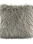 Mongolian Faux Fur Pillow 18 x 18 Gray
