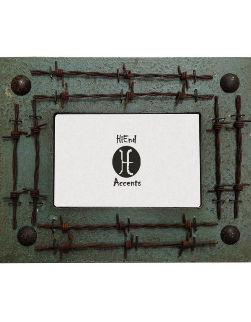 Dbl Barbwire 4x6 Frame Turquoise Down South Inc