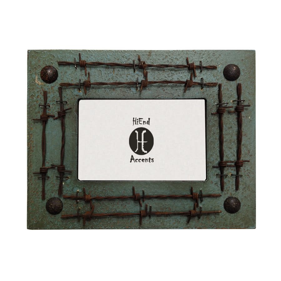 Dbl Barbwire 4x6 Frame Turquoise Down South Inc