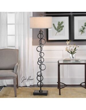 Anillo One Light Floor Lamp in Dark Bronze