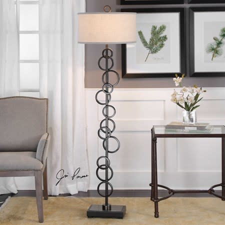 Anillo One Light Floor Lamp in Dark Bronze