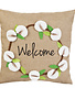 Cotton Wreath 18" Pillow