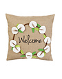 Cotton Wreath 18" Pillow