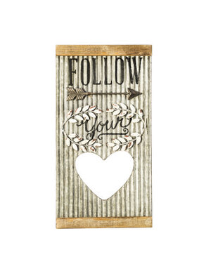 Corrugated Metal Wall Decor Follow Your Heart
