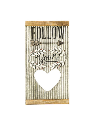 Corrugated Metal Wall Decor Follow Your Heart