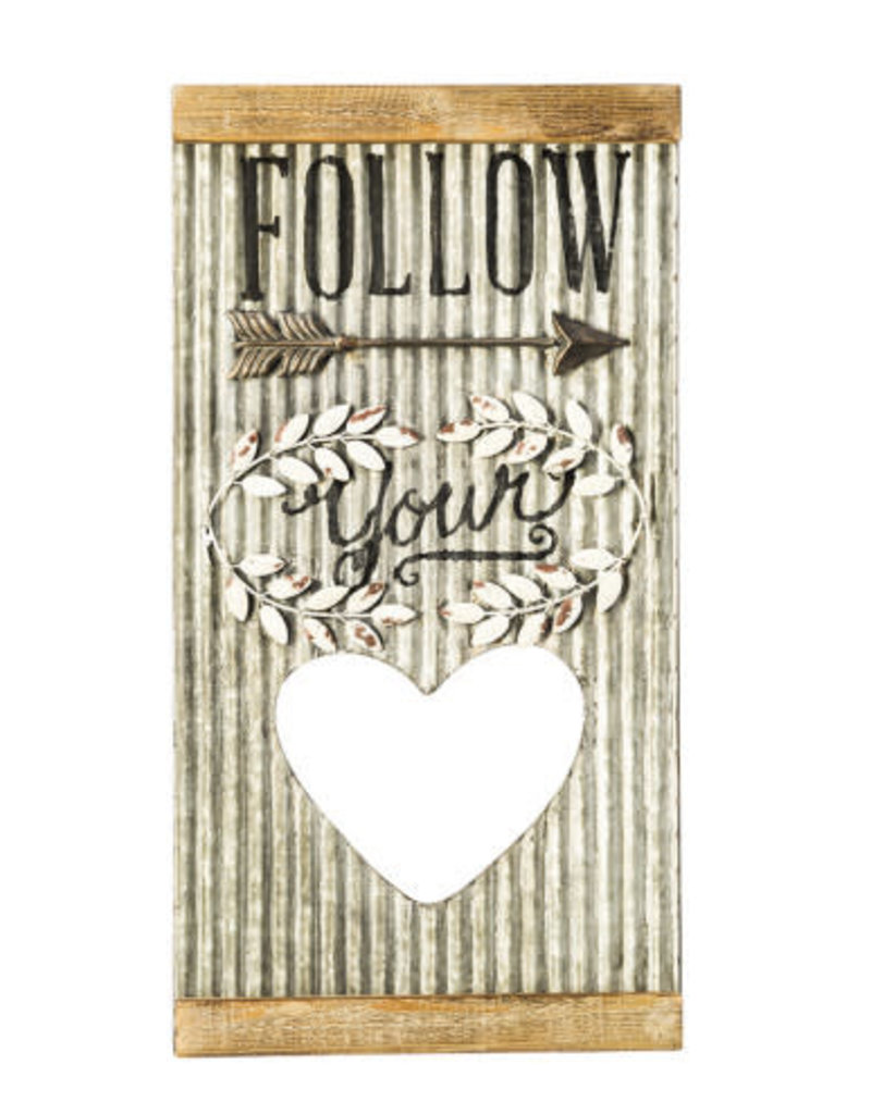 Corrugated Metal Wall Decor Follow Your Heart