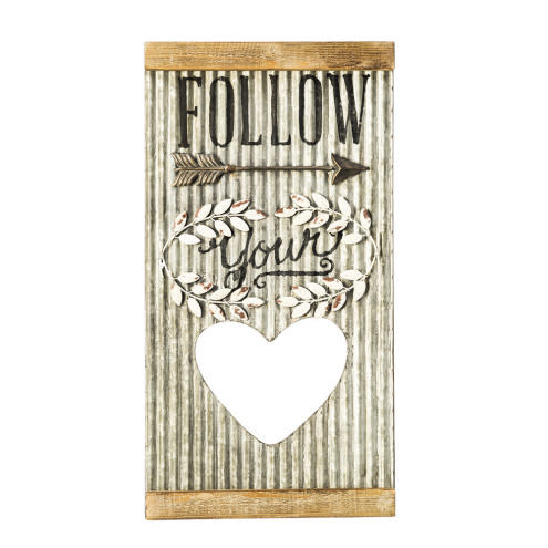 Corrugated Metal Wall Decor Follow Your Heart