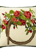 Geranium Wreath Indoor/Outdoor Pillow 18X18