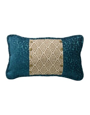 IKAT & LEOPARD ACCENT PILLOW 10X16