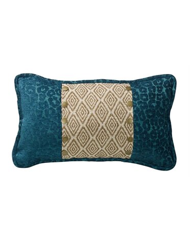 IKAT & LEOPARD ACCENT PILLOW 10X16
