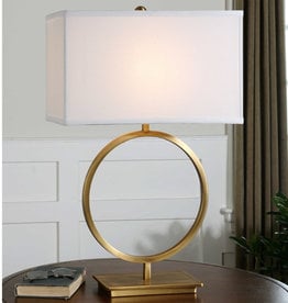 Uttermost Duara One Light Table Lamp in Brushed Brass