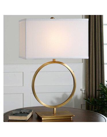 Uttermost Duara One Light Table Lamp in Brushed Brass