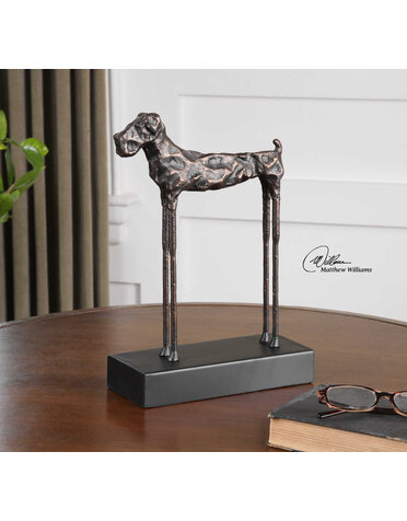 Maximus Sculpture in Cast Iron w/Golden Bronze Highlights