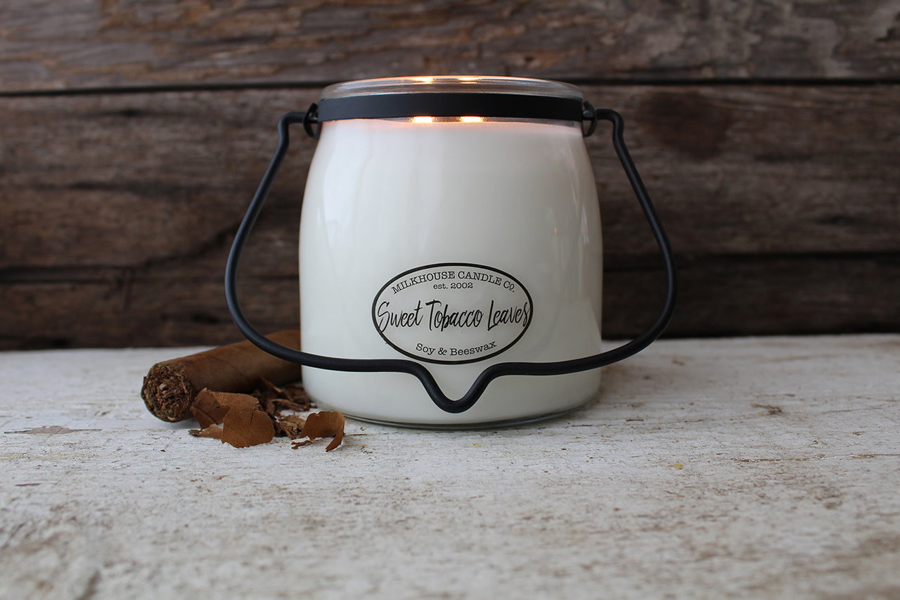 Butter Jar 16 oz Sweet Tobacco Leaves