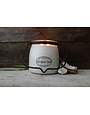 Butter Jar 16 oz White Driftwood and Coconut