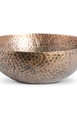 11.25" Metal Bowl with Antiqued Copper Finish