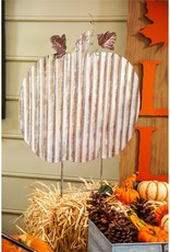 Galvanized Pumpkin Metal Laser Cut Yard Sign