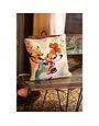 Jardin Deer Hooked Indoor/Outdoor Pillow, 18"x18"