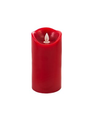 Fresh Apple Ginger Scented Green LED Flameless Wax Pillar Candle