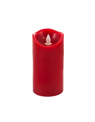 Fresh Apple Ginger Scented Green LED Flameless Wax Pillar Candle