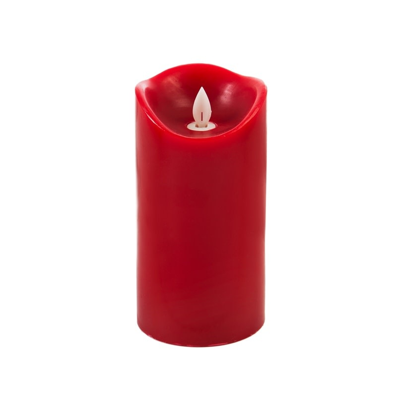 Fresh Apple Ginger Scented Green LED Flameless Wax Pillar Candle