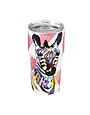 13 oz. Double Wall Ceramic Cup w/Lid - Safari Brush