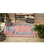 Red with Turquoise Digitally-Printed Indoor/Outdoor Rug, 4'x6'