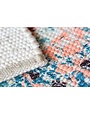 Red with Turquoise Digitally-Printed Indoor/Outdoor Rug, 4'x6'