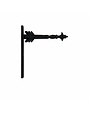 17.5 Inch Black Wood Arrow Holder