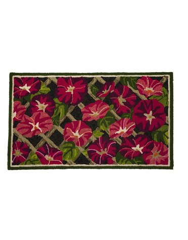 Indoor/Outdoor Hooked Rug, Morning Glory 42"x24"