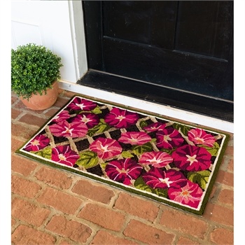 Indoor/Outdoor Hooked Rug, Morning Glory 42"x24"