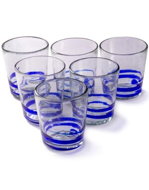 Cobalt Serpentine Glass (Short Tumbler) 12oz