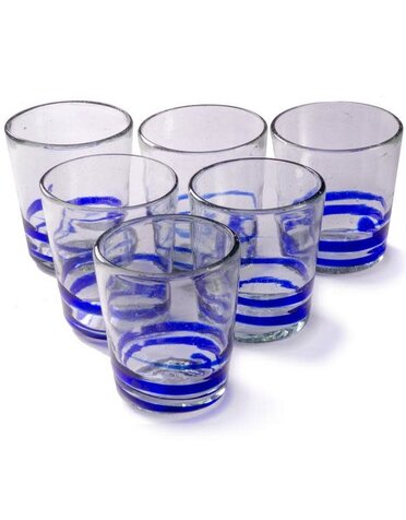 Cobalt Serpentine Glass (Short Tumbler) 12oz