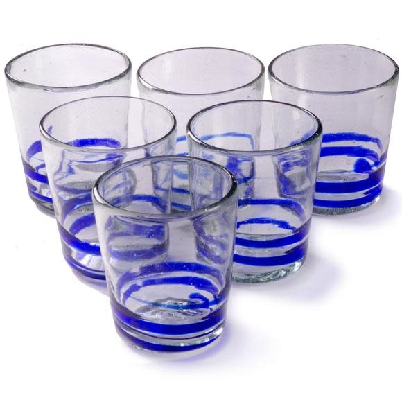 Cobalt Serpentine Glass (Short Tumbler) 12oz