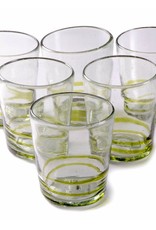 Triple Green Serpentine Glass (Short Tumbler) 12oz